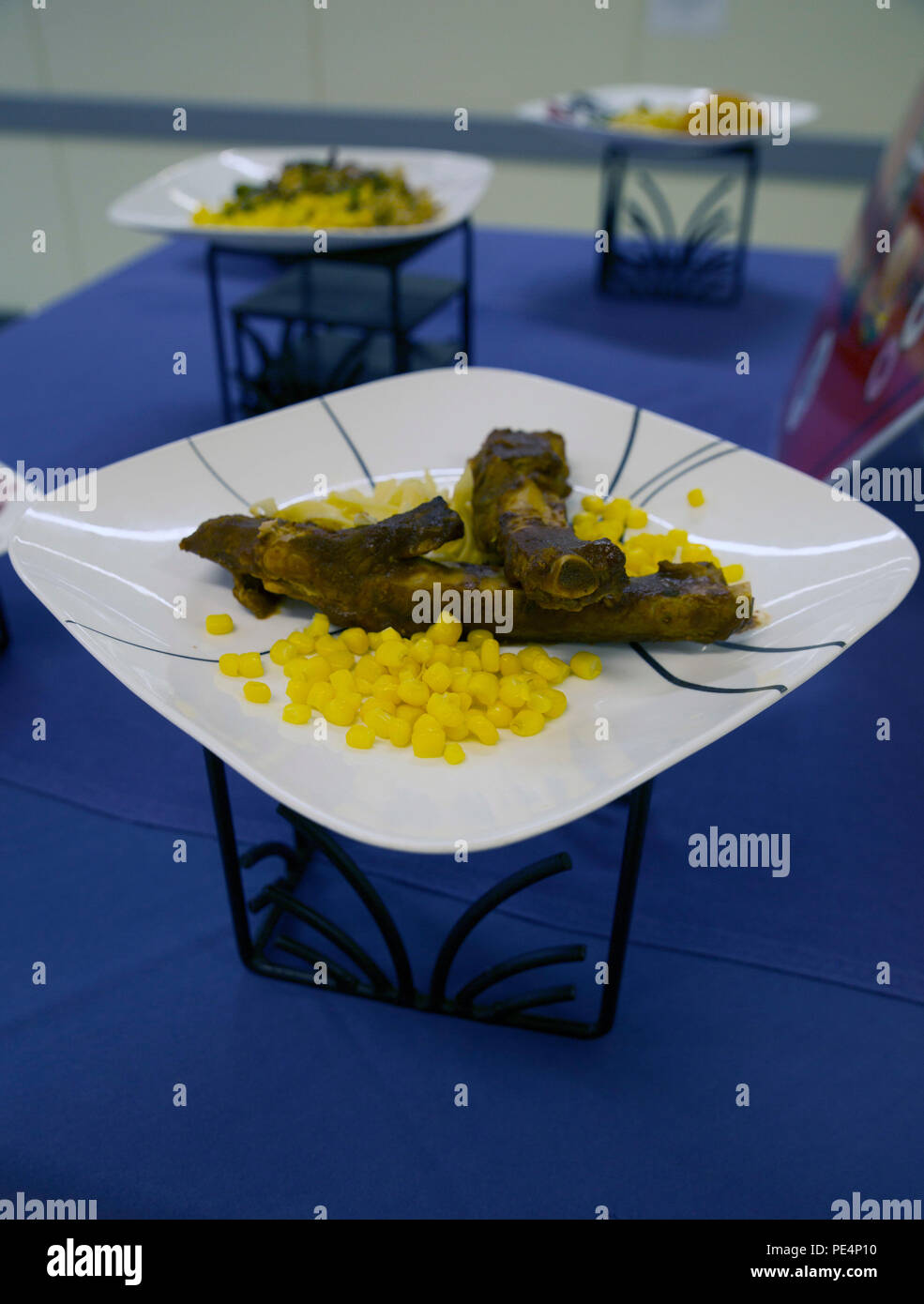 Ribs with corn are one of the many food options at the 12th Marines