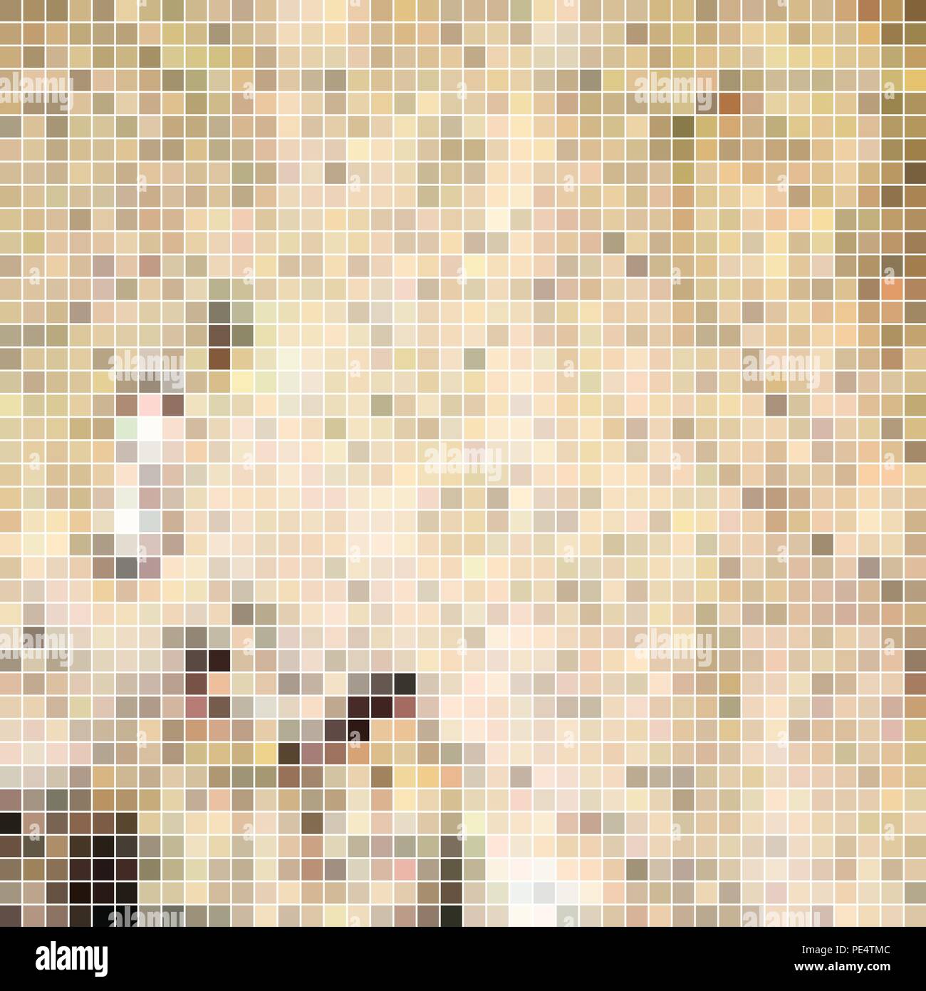 abstract vector square pixel mosaic background - brown and beige Stock ...