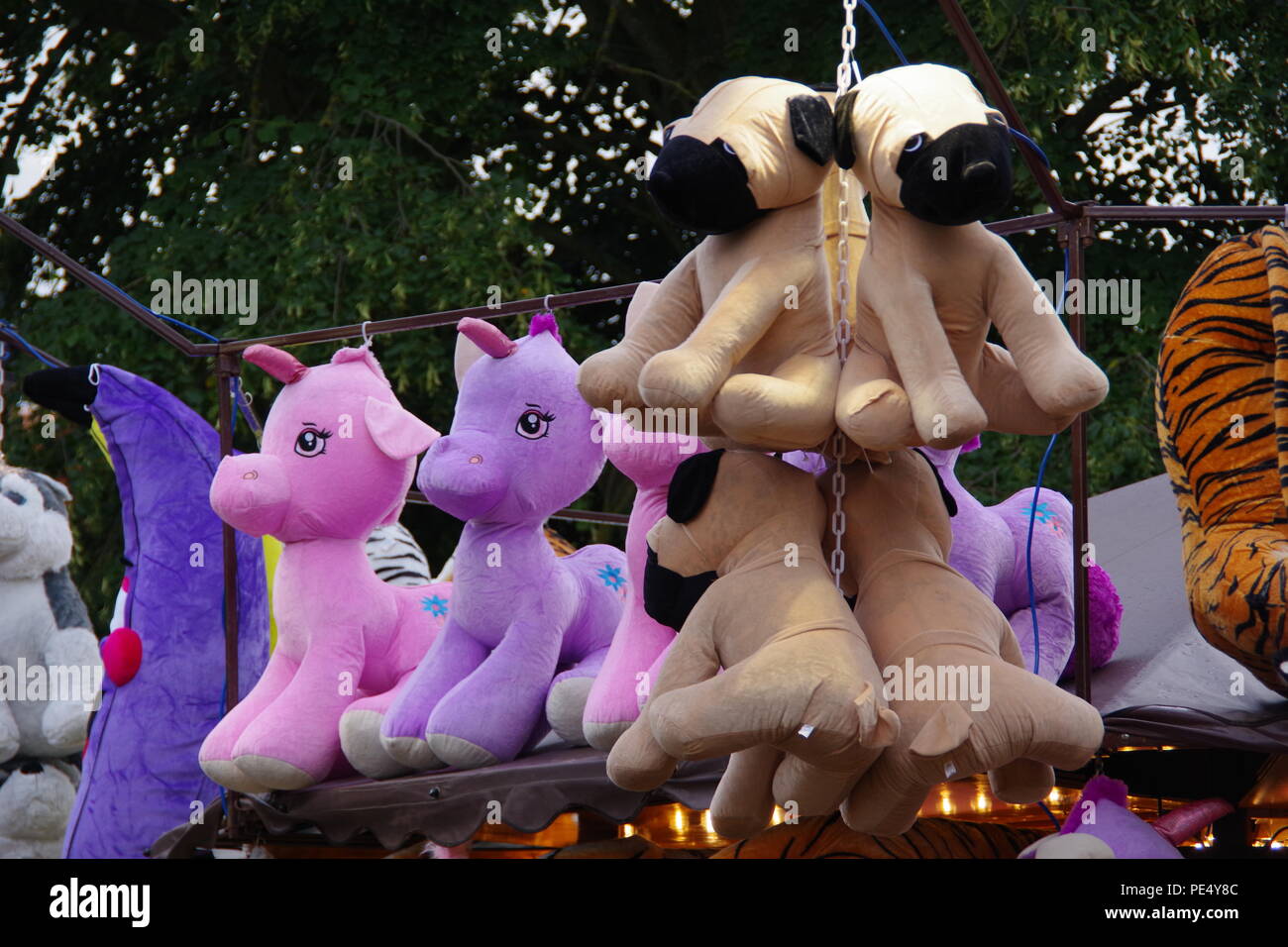 Stuffed animal carnival prizes hi res stock photography and images