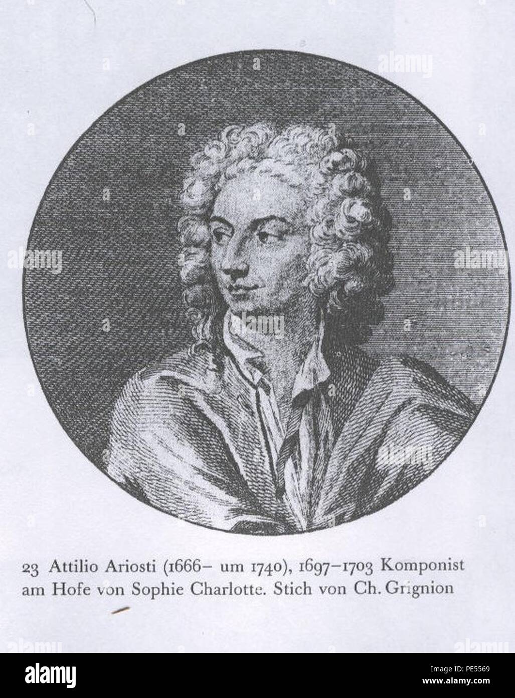 ARIOSTI Atilio kompozytor nadworny Friedricha I Niemcy XVIII. Stock Photo