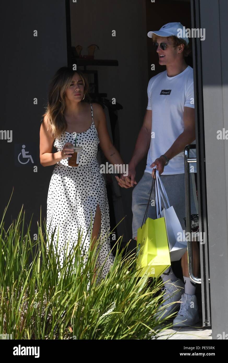 Logan Paul Goes Shopping With His Girlfriend Chloe Bennet After She Defended Their Relationship On Social Media Featuring Logan Paul Chloe Bennet Where Beverly Hills California United States When 12 Jul 2018