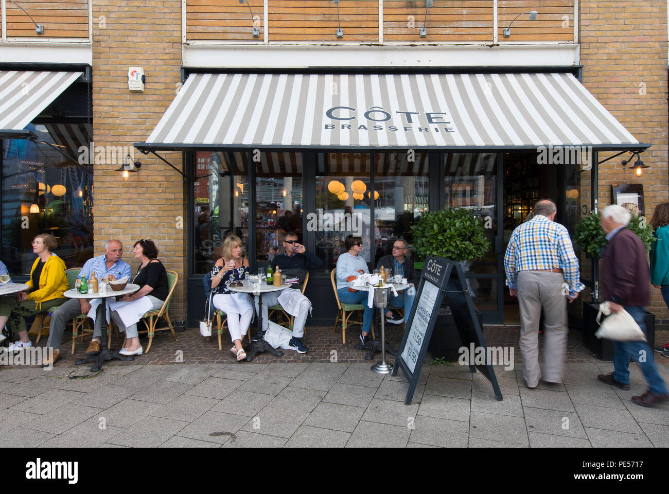Cote Brasserie Restaurant Exterior In Cardiff Bay Wales UK Stock 