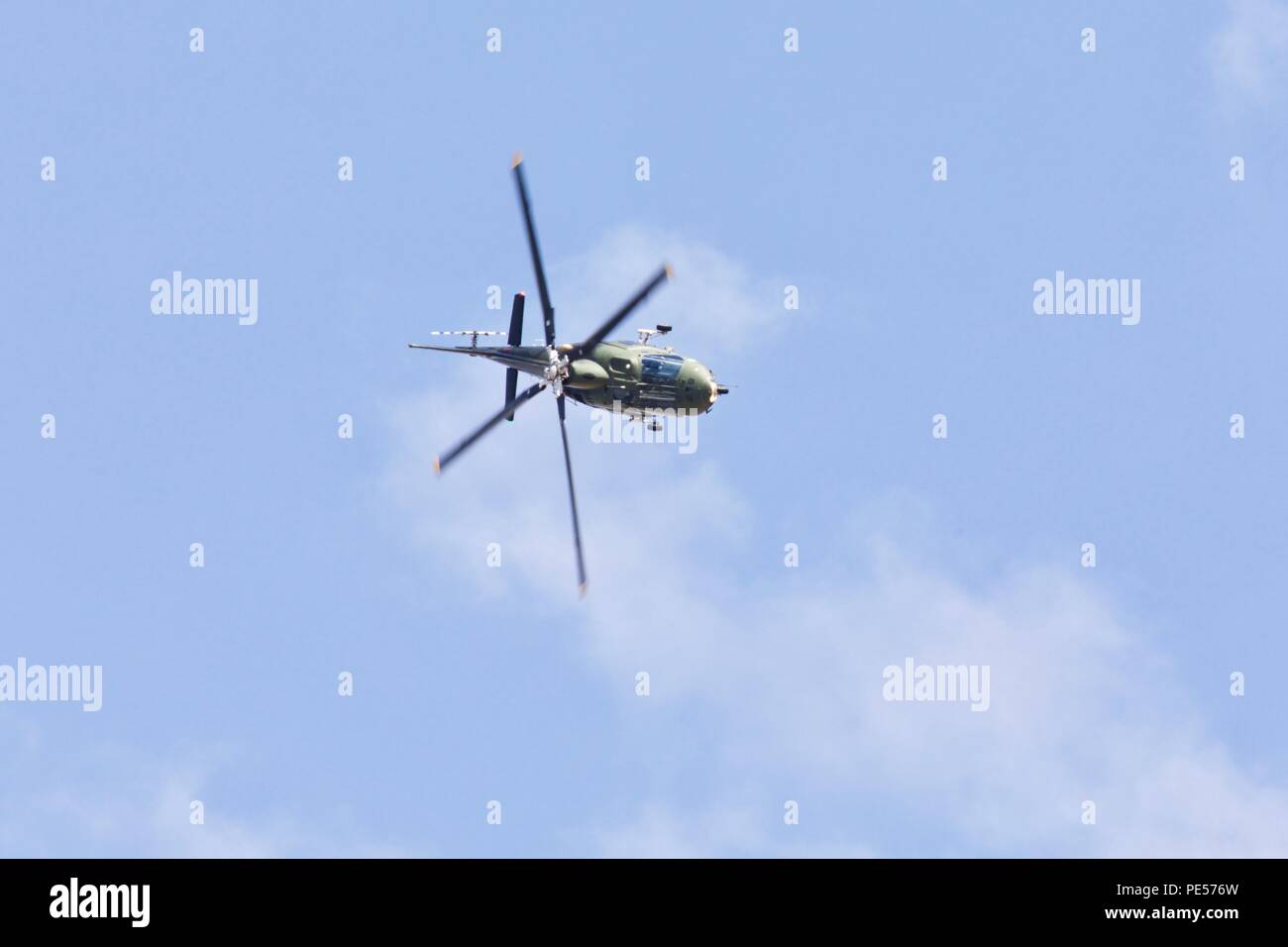 Belgian Air Component - Agusta A109BA light attack and reconnaissance helicopter from 1 Helicopter Wing, Beauvechain at the 2018 Air Tattoo Stock Photo