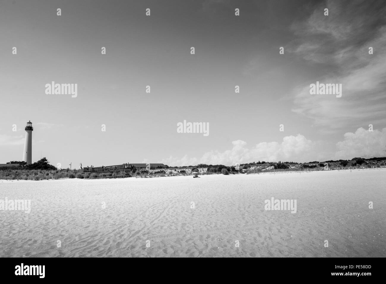 The iconic lighthouse at Cape May Point State Park, New Jersey, USA