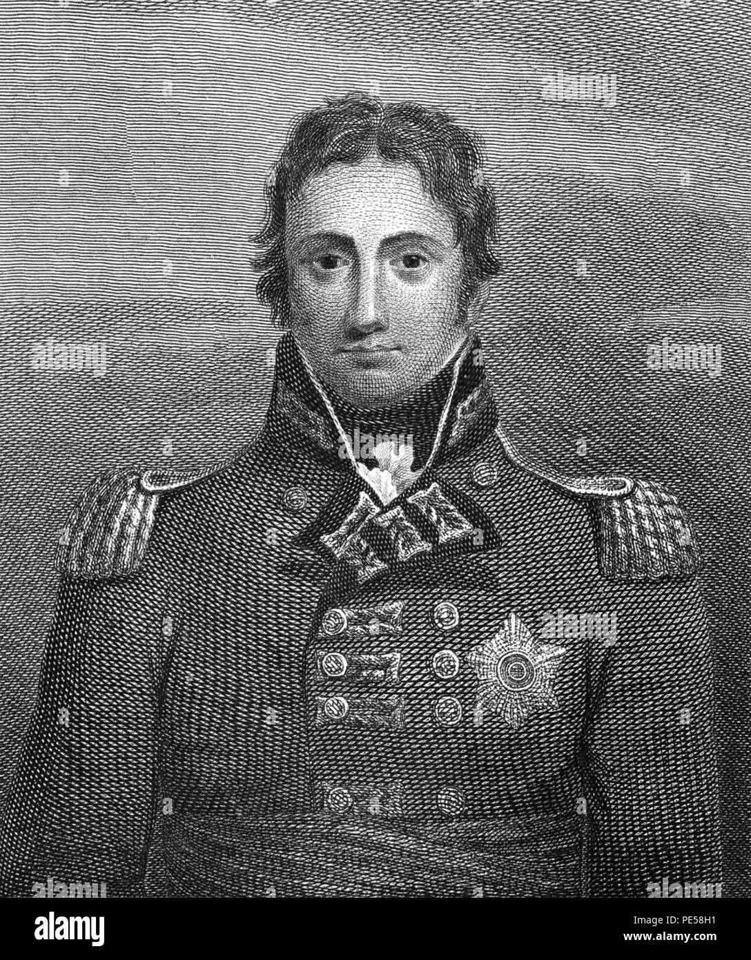 JOHN MOORE (1761-1809) British Army Officer killed at Corunna during the Penninsula War Stock Photo