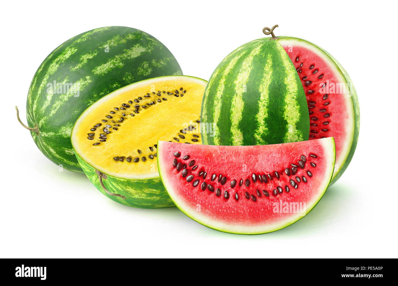 different watermelon colors