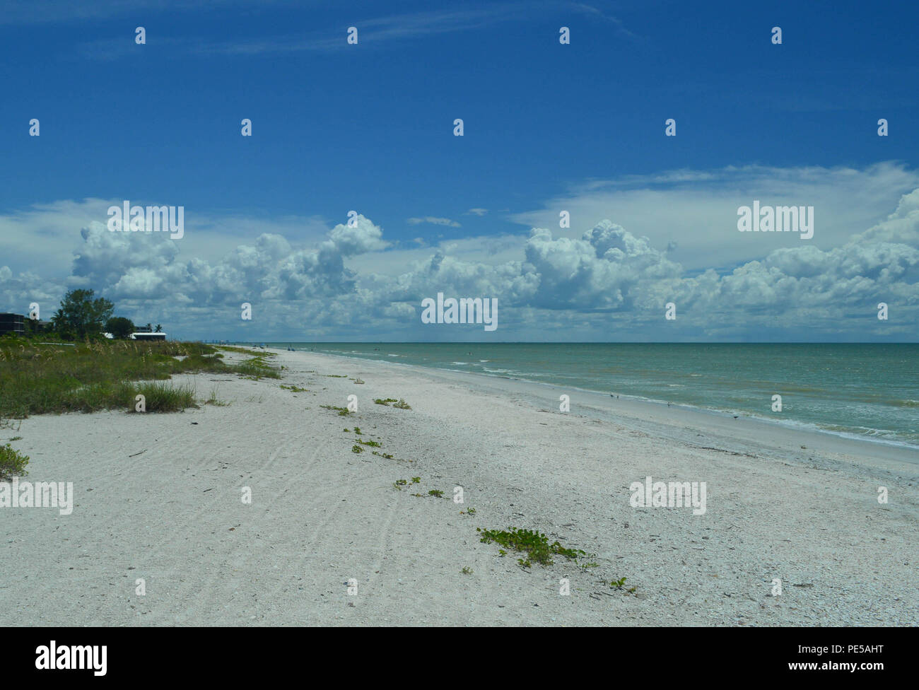 Salt Water And Sand Vacation In Paradise On Florida's Sanibel Island Stock Photo