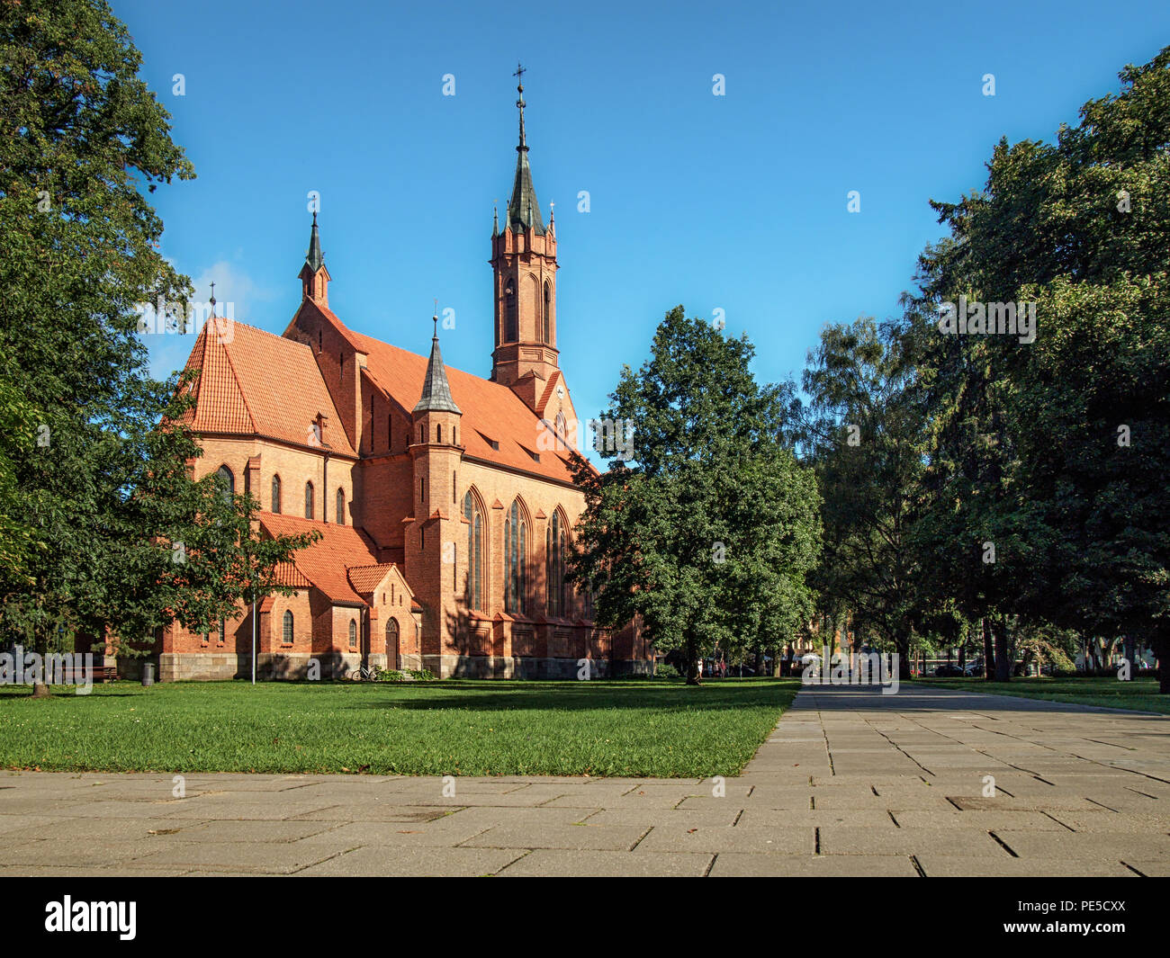 Saint Mary's Church, Druskininkai, Lithuania Stock Photo