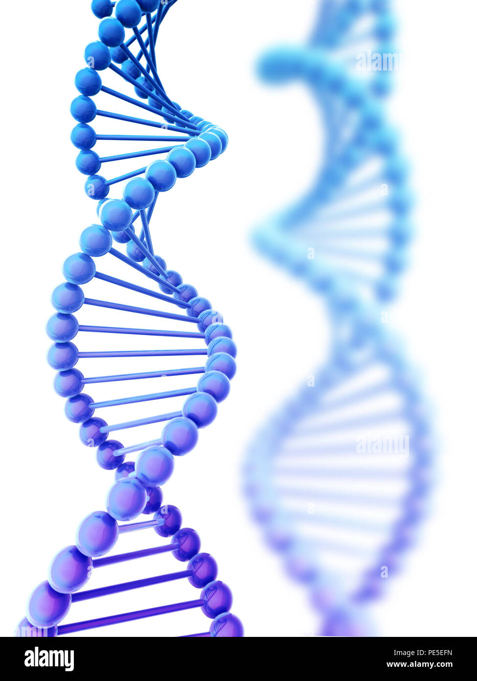 DNA Helix Background Isolated on White 3D Illustration Stock Photo - Alamy