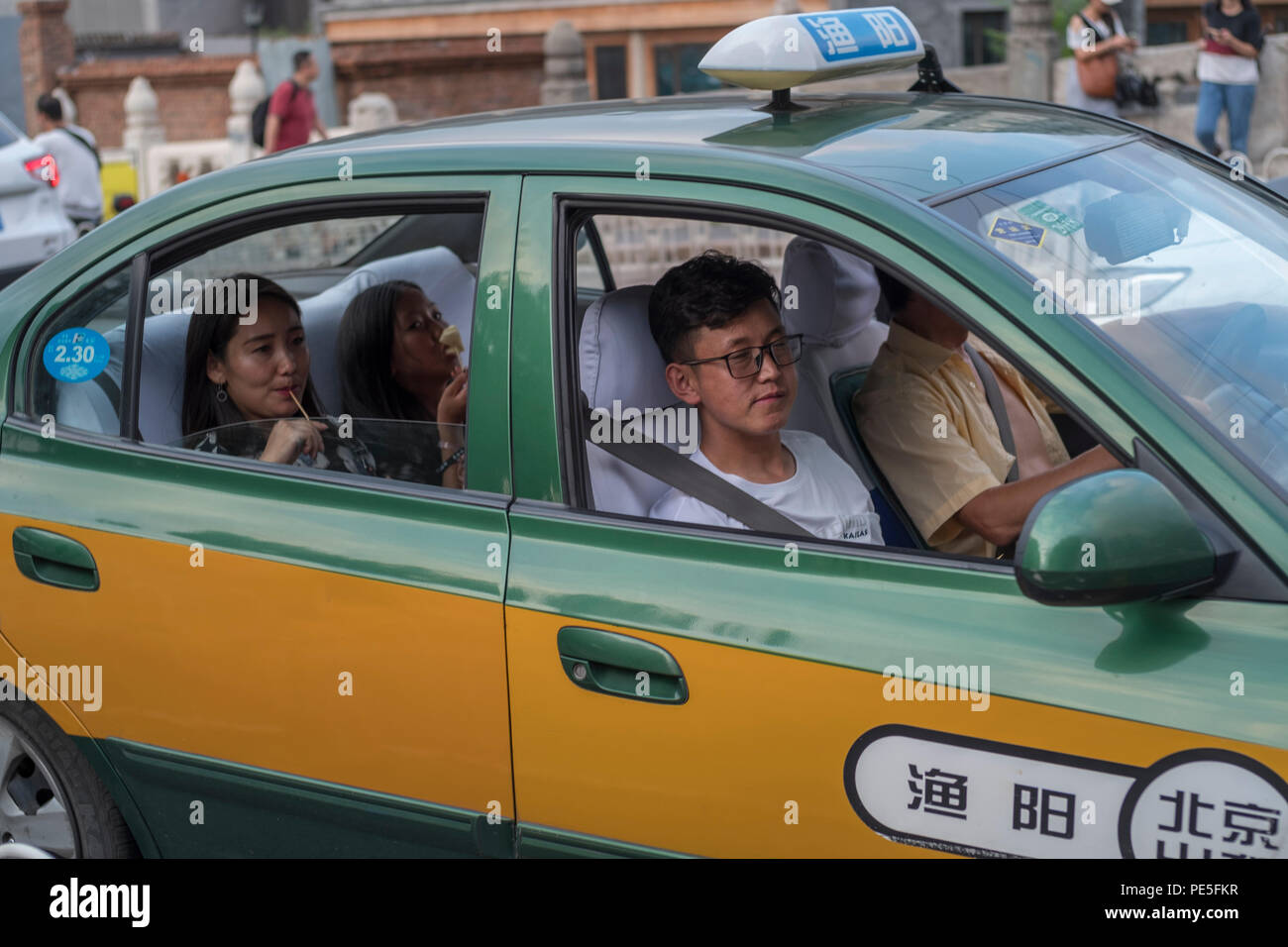 Beijing Taxi. Stock Photo