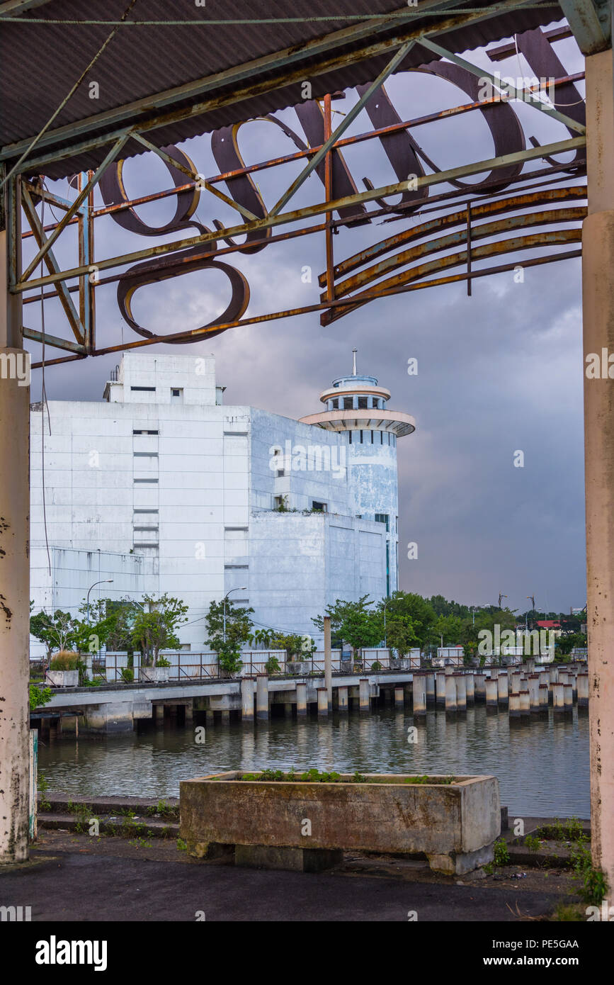 JB Waterfront City. Abandoned project in Johor Bahru, Malaysia. Image was taken at sunset. Stock Photo