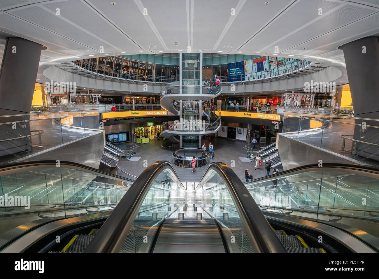 People visiting the Fulton Center in New York Stock Photo Alamy