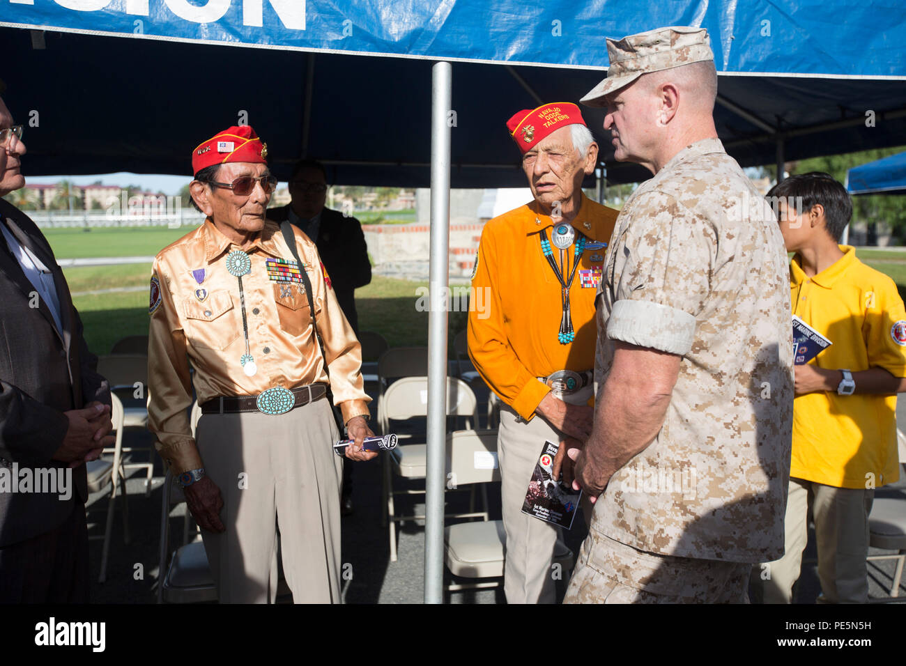 U.S. Marine Corps Col. Christopher S. Dowling (right), chief of staff