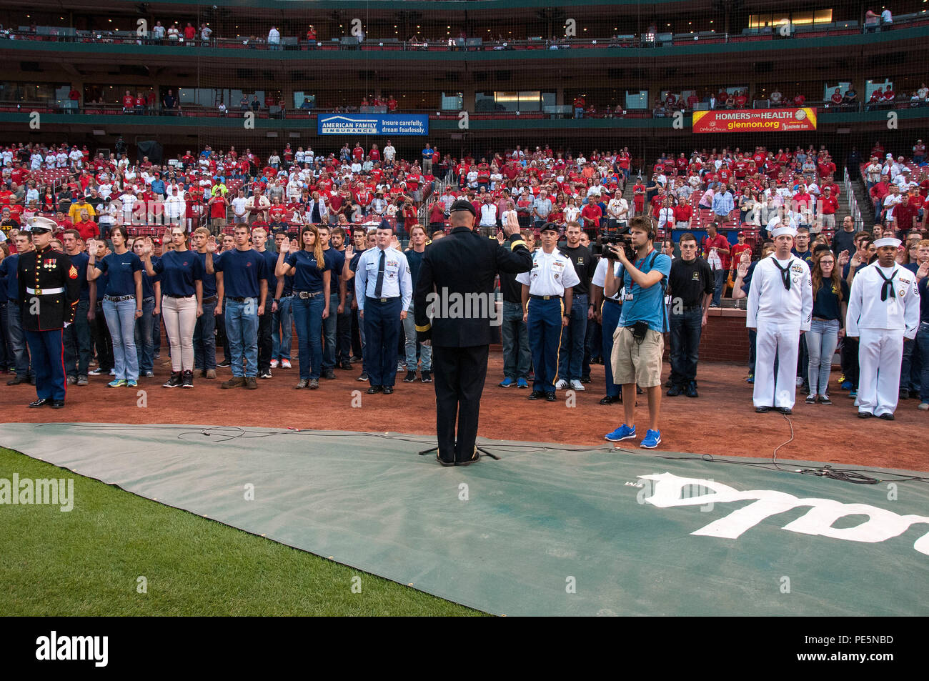 Delayed Entry Program A joint oath of enlistment is administered to 73 Delayed Entry Program ...
