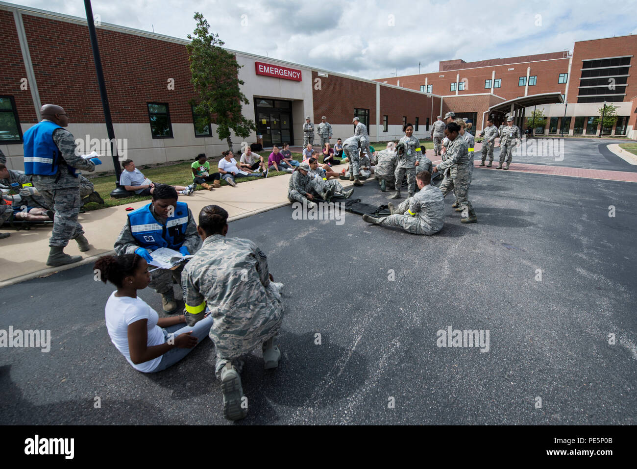 Airmen of the 633rd Medical Group conducted a mass casualty exercise at ...