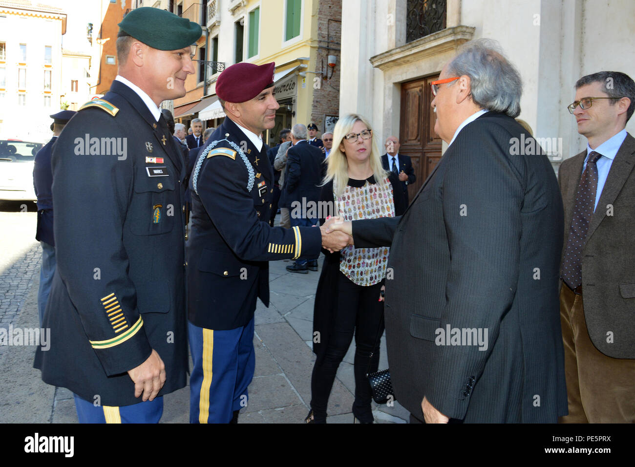 From left, Col. Steven M. Marks, commander, U.S. Army Garrison Italy ...