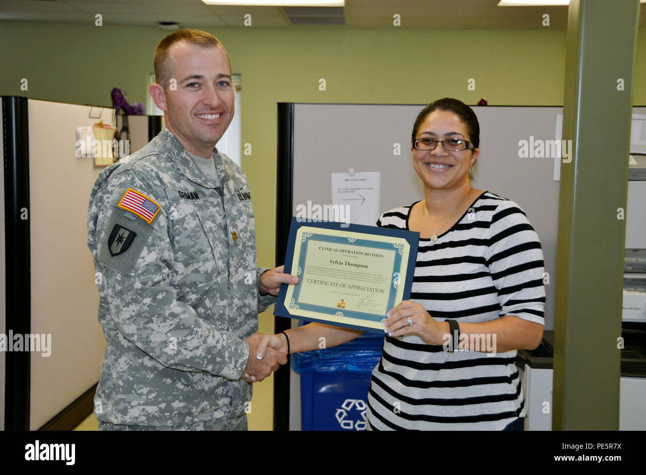 Maj. Matthew Geiman, chief, Clinical Operations Division, William Beaumont Army Medical Center