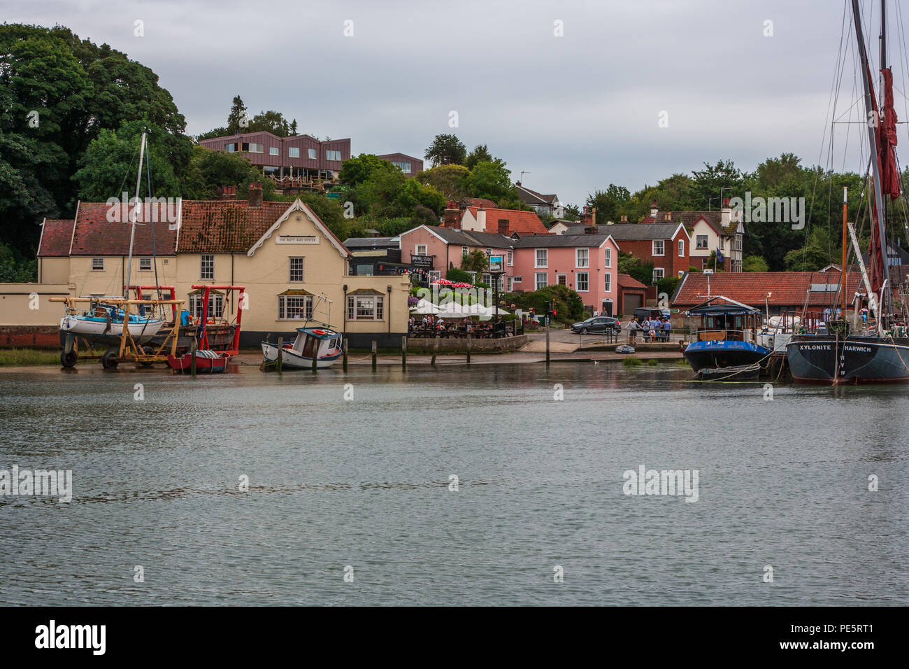Pin Mill Map view of pin mill in suffolk on the river orwell estuary Stock Photo - Alamy