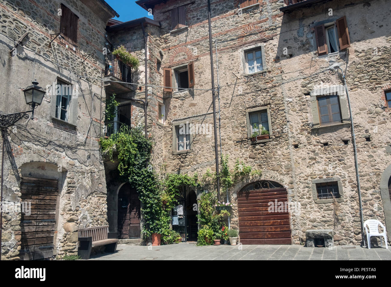 Street of Filetto, Lunigiana, Massa Carrara, Tuscany, Italy, old typical village Stock Photo