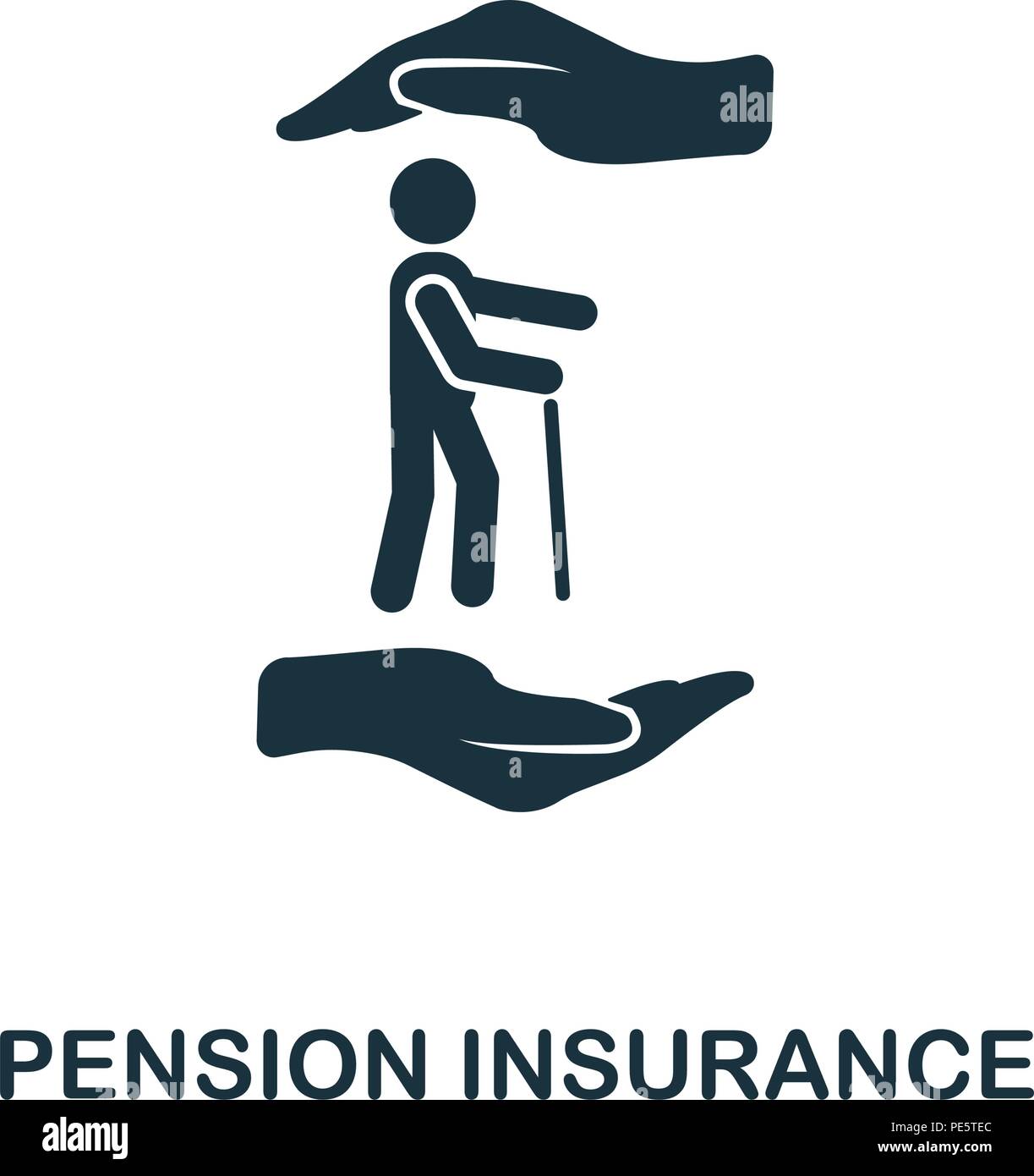 Pension Insurance creative icon. Simple element illustration. Pension