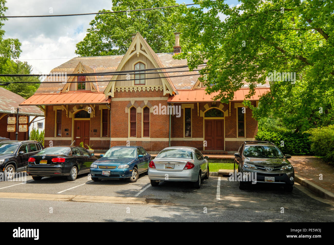 Rockville Railroad Station, 98 Church Street, Rockville, Maryland Stock Photo