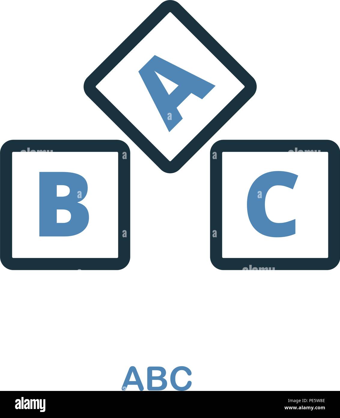 Abc creative icon. Simple element illustration. Abc concept symbol design from education collection. Can be used for web, mobile and print. web design Stock Vector