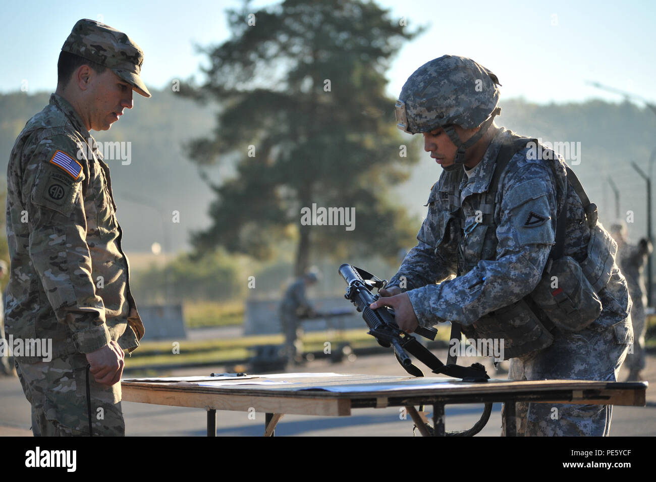 During the Expert Infantryman Badge competition, a U.S. Army soldier ...