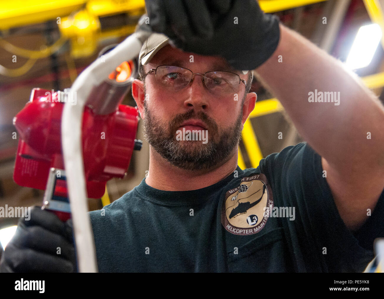 Travis Penfold, M1 Support Services aircraft mechanic for the 37th