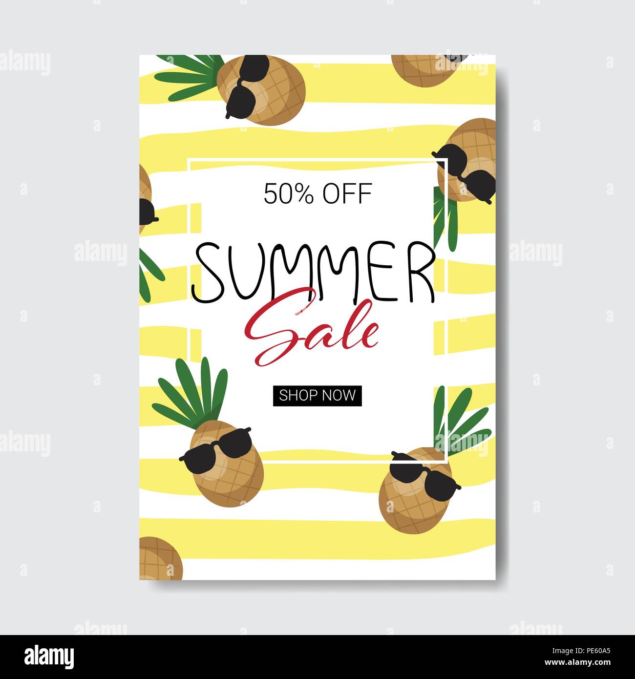 Winter end season sale poster template Royalty Free Vector