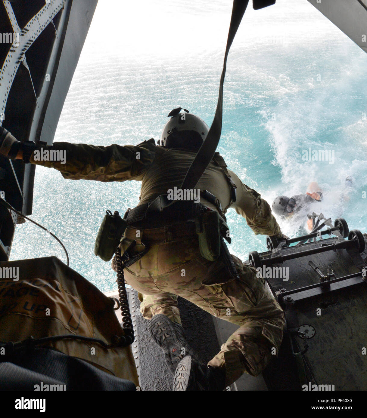 Explosive ordnance disposal technicians assigned to Commander, Task ...