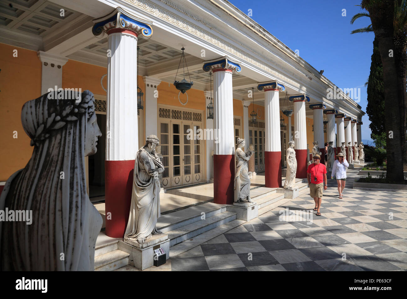 Achilleion, Benitses, Corfu, Greece, Europe Stock Photo