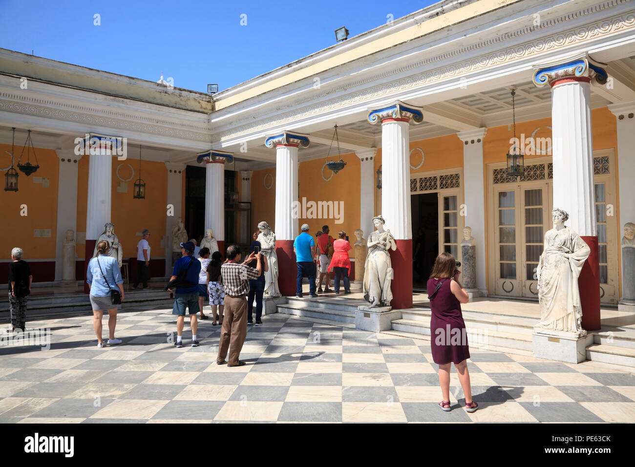 Achilleion, Benitses, Corfu, Greece, Europe Stock Photo