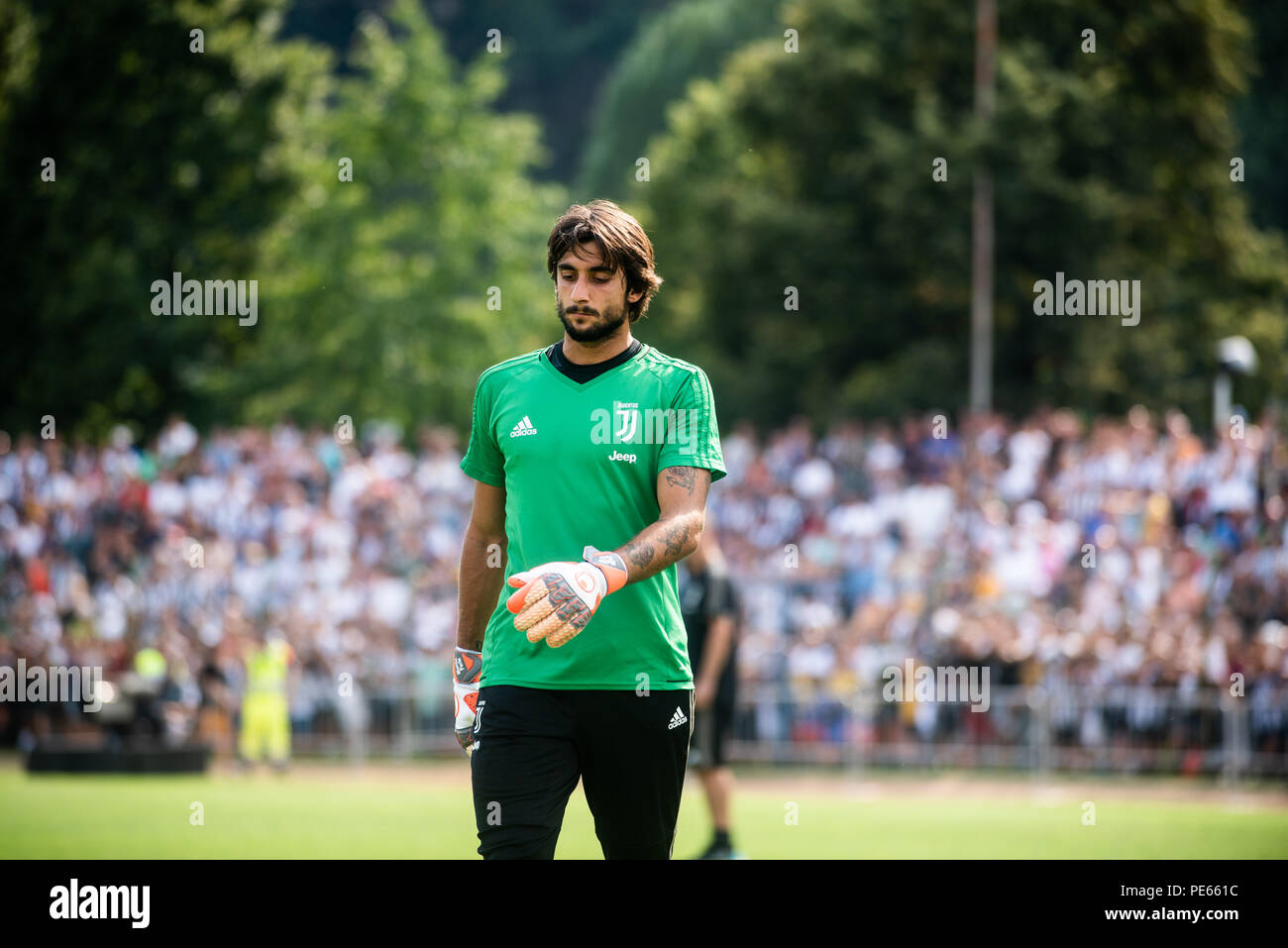Turin, Italy. 12th Aug 2018. Mattia Perin (Juventus) during the Serie A ...