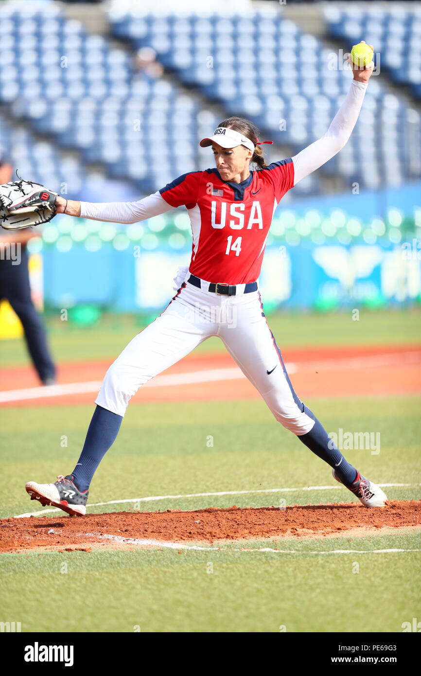 Monica Abbott Usa August 10 18 Softball Women S Softball World Championship 18 Round Of 8 Match Between United States 3 1 Australia At Zozo Marine Stadium Chiba Japan Photo By Naoki Nishimura Aflo Sport Stock Photo Alamy