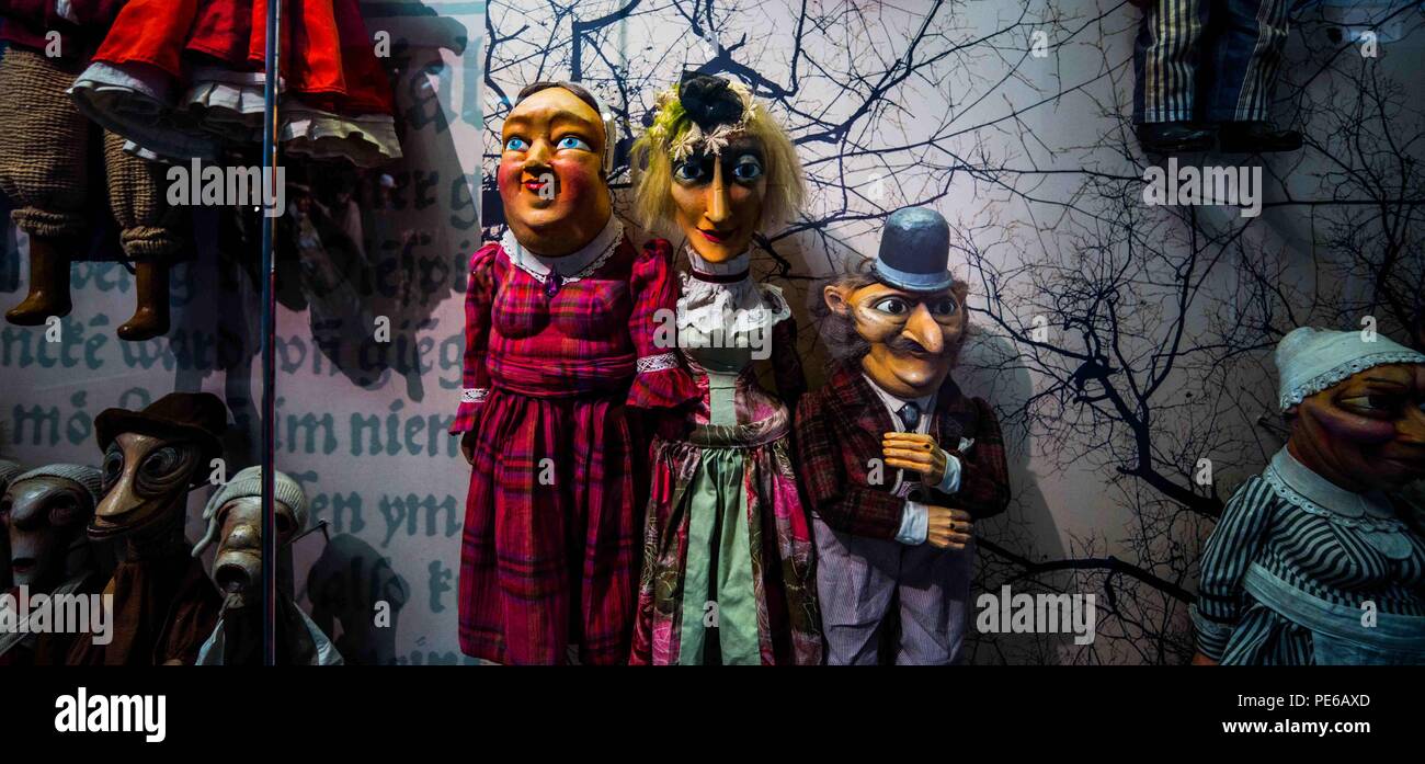 Pilsen, Pilsen, Czech Republic . 13th Aug, 2018. Various puppets can be seen at the Puppet