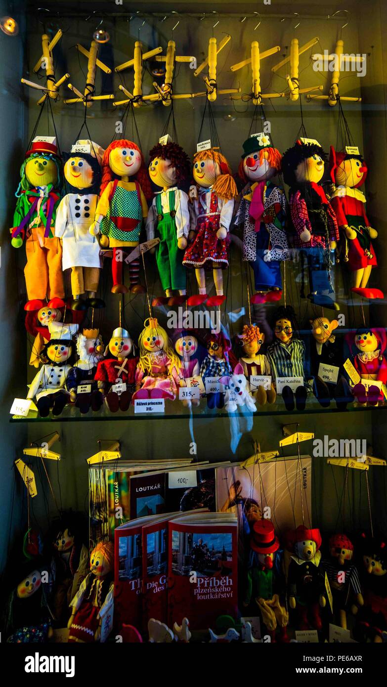 Pilsen, Pilsen, Czech Republic . 13th Aug, 2018. Various puppets can be seen at the Puppet