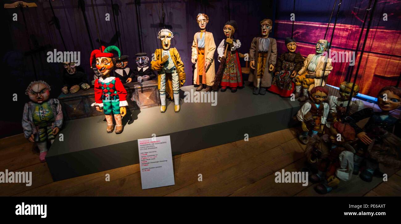 Pilsen, Pilsen, Czech Republic . 13th Aug, 2018. Various puppets can be seen at the Puppet