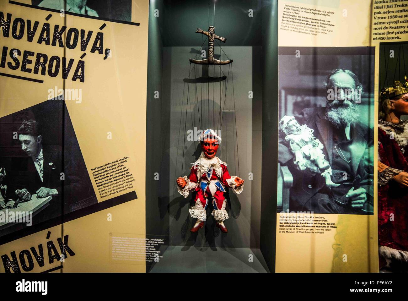 Pilsen, Pilsen, Czech Republic . 13th Aug, 2018. Various puppets can be seen at the Puppet
