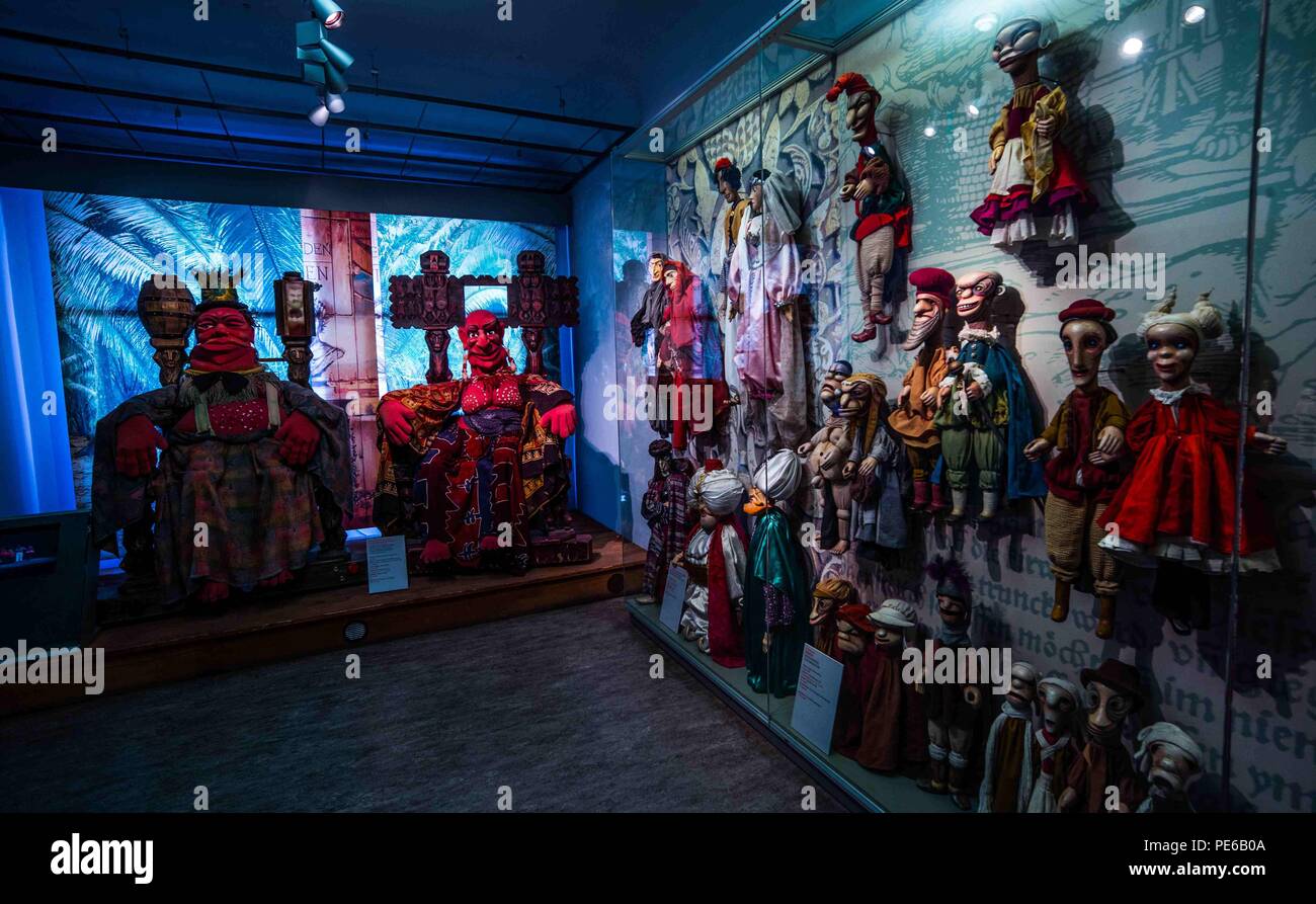 Pilsen, Pilsen, Czech Republic . 13th Aug, 2018. Various puppets can be seen at the Puppet