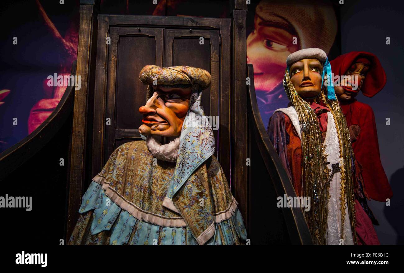 Pilsen, Pilsen, Czech Republic . 13th Aug, 2018. Various puppets can be seen at the Puppet