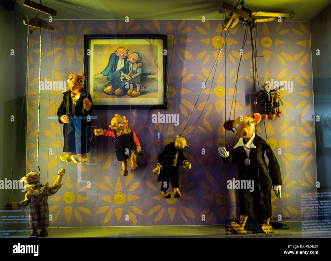 Pilsen, Pilsen, Czech Republic . 13th Aug, 2018. Various puppets can be seen at the Puppet