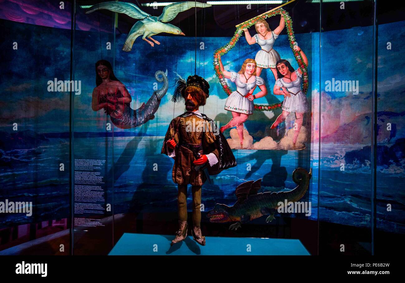 Pilsen, Pilsen, Czech Republic . 13th Aug, 2018. Various puppets can be seen at the Puppet