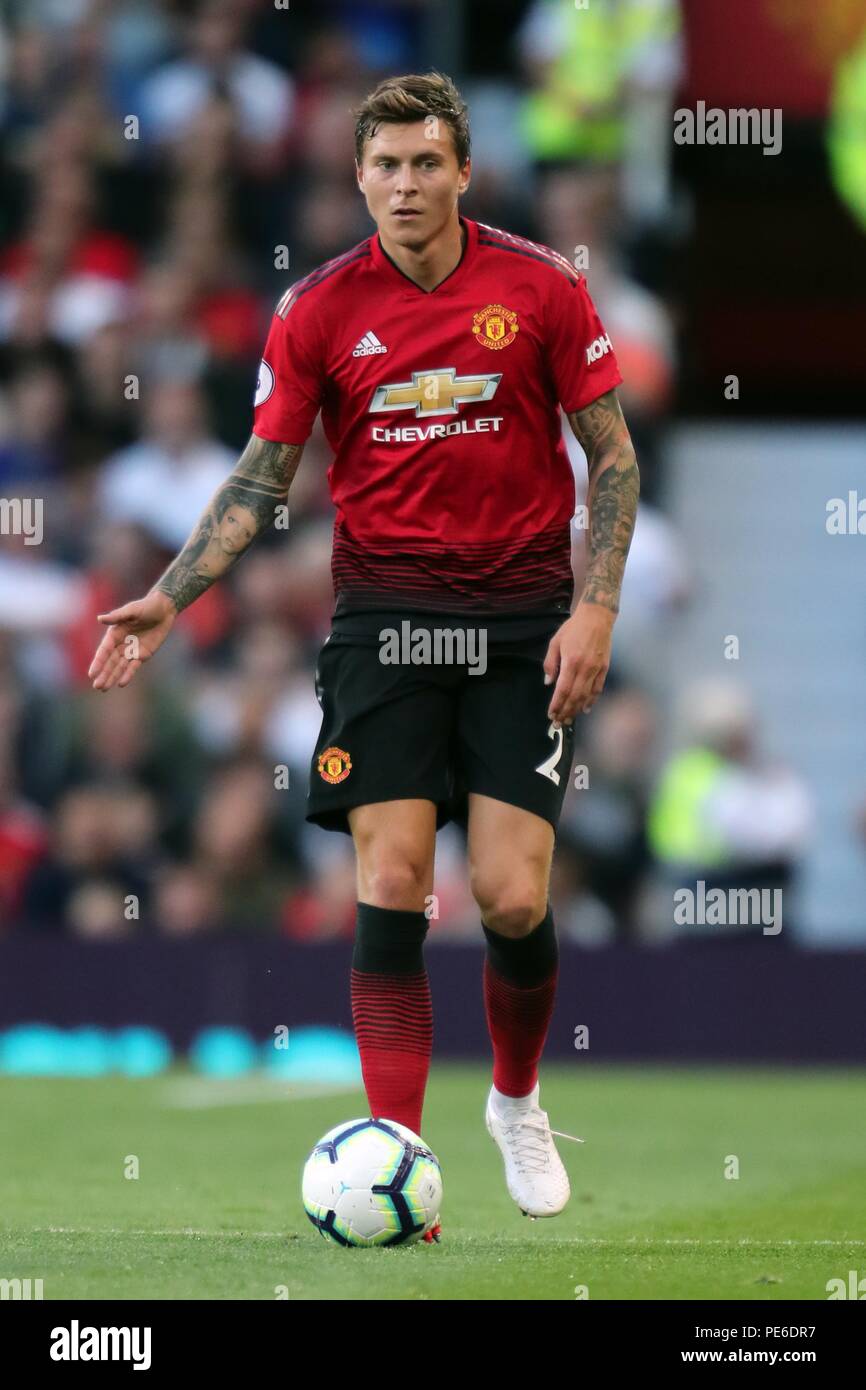 VICTOR LINDELOF MANCHESTER UNITED FC MANCHESTER UNITED FC V LEICESTER CITY FC OLD TRAFFORD, MANCHESTER, ENGLAND 10 August 2018 GBC10433 STRICTLY EDITORIAL USE ONLY. If The Player/Players Depicted In This Image Is/Are Playing For An English Club Or The England National Team. Then This Image May Only Be Used For Editorial Purposes. No Commercial Use. The Following Usages Are Also Restricted EVEN IF IN AN EDITORIAL CONTEXT: Use in conjuction with, or part of, any unauthorized audio, video, data, fixture lists, club/league logos, Betting, Games or any 'live' services. Also Re Stock Photo