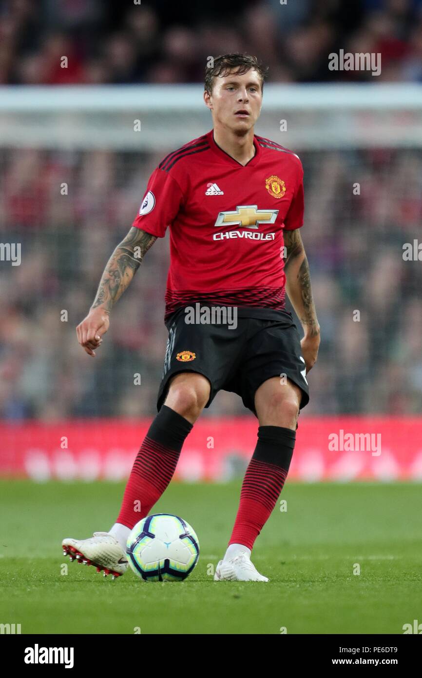 VICTOR LINDELOF MANCHESTER UNITED FC MANCHESTER UNITED FC V LEICESTER CITY FC OLD TRAFFORD, MANCHESTER, ENGLAND 10 August 2018 GBC10454 STRICTLY EDITORIAL USE ONLY. If The Player/Players Depicted In This Image Is/Are Playing For An English Club Or The England National Team. Then This Image May Only Be Used For Editorial Purposes. No Commercial Use. The Following Usages Are Also Restricted EVEN IF IN AN EDITORIAL CONTEXT: Use in conjuction with, or part of, any unauthorized audio, video, data, fixture lists, club/league logos, Betting, Games or any 'live' services. Also Re Stock Photo