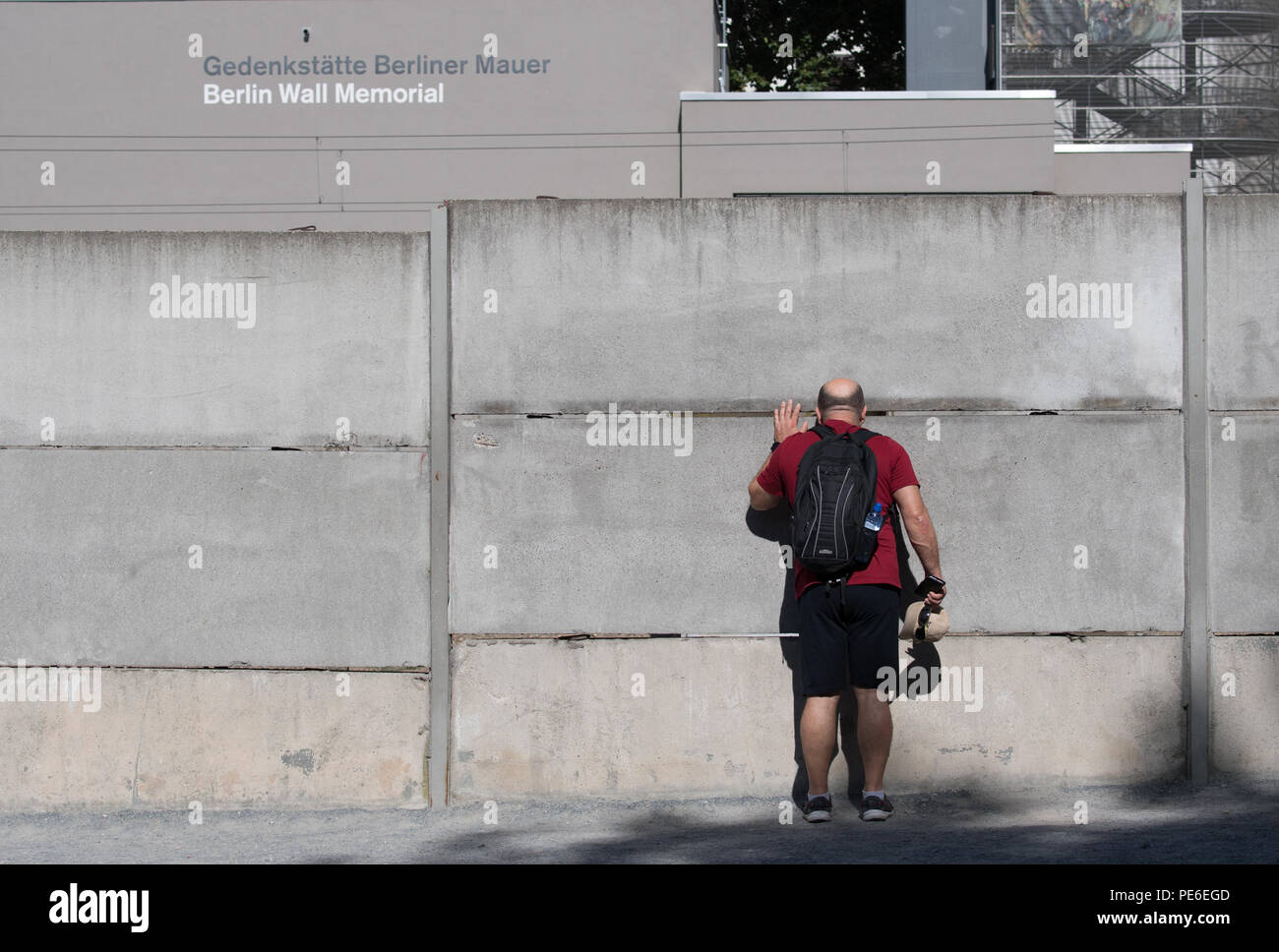 13 August 2018 Germany Berlin A Man Stands On The Grounds Of