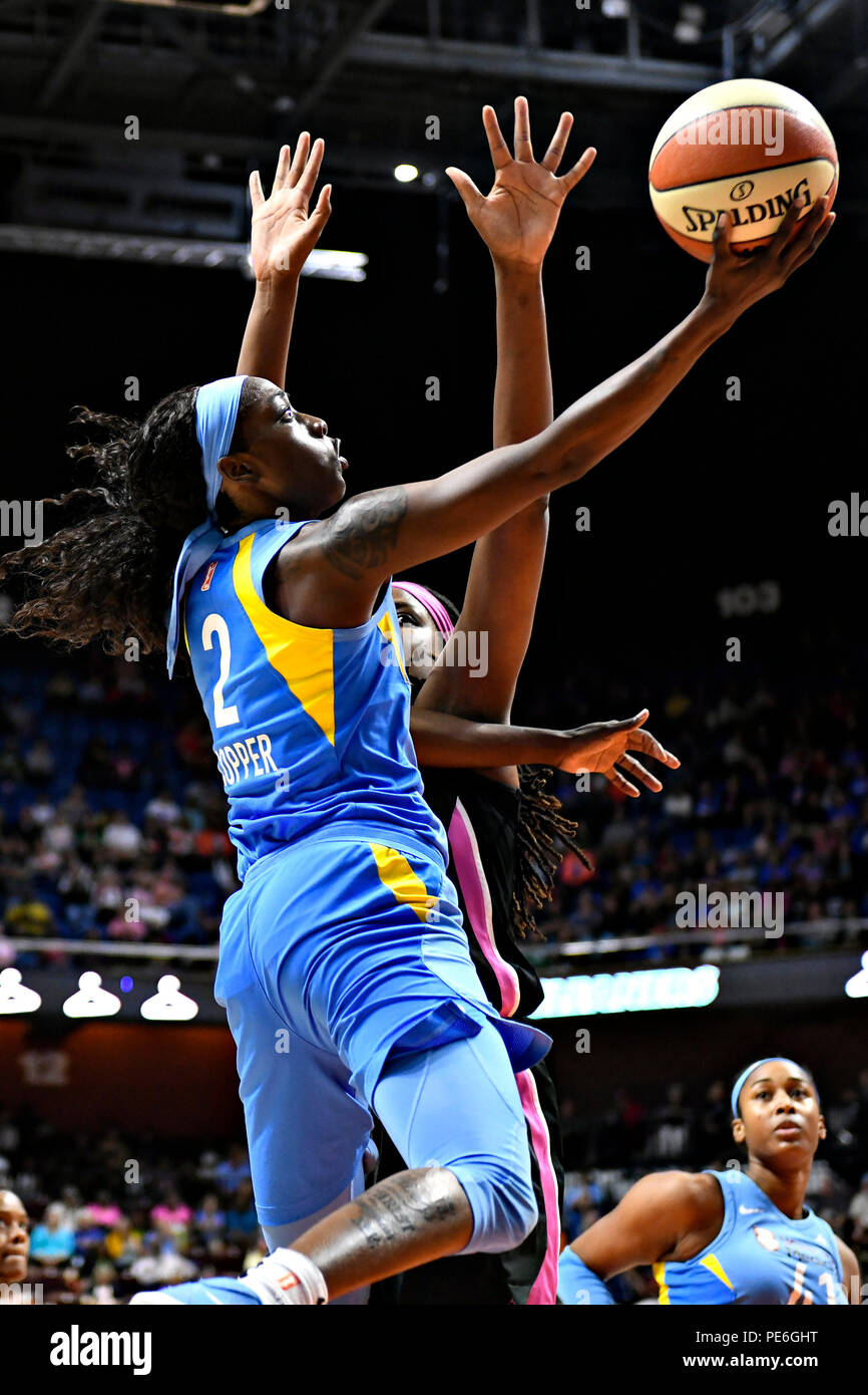 August, 2018:, Chicago Guard, Kahleah Copper, shoots a layup during the