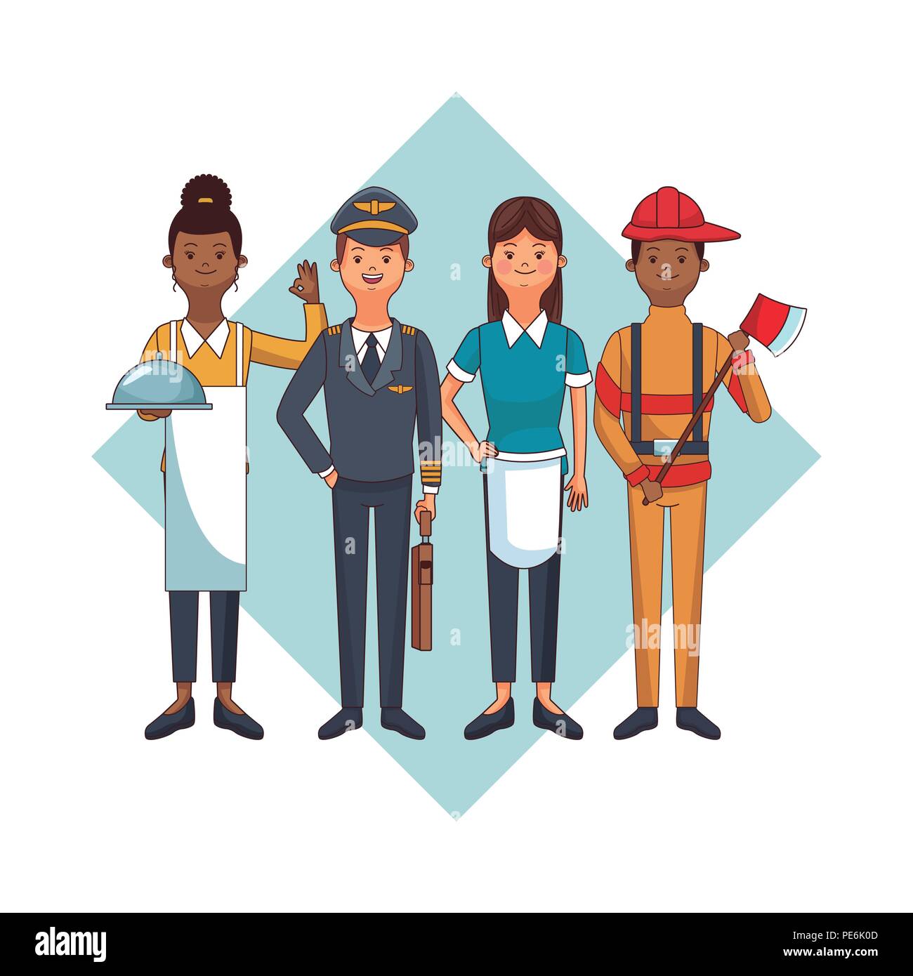 Jobs and professions Stock Vector