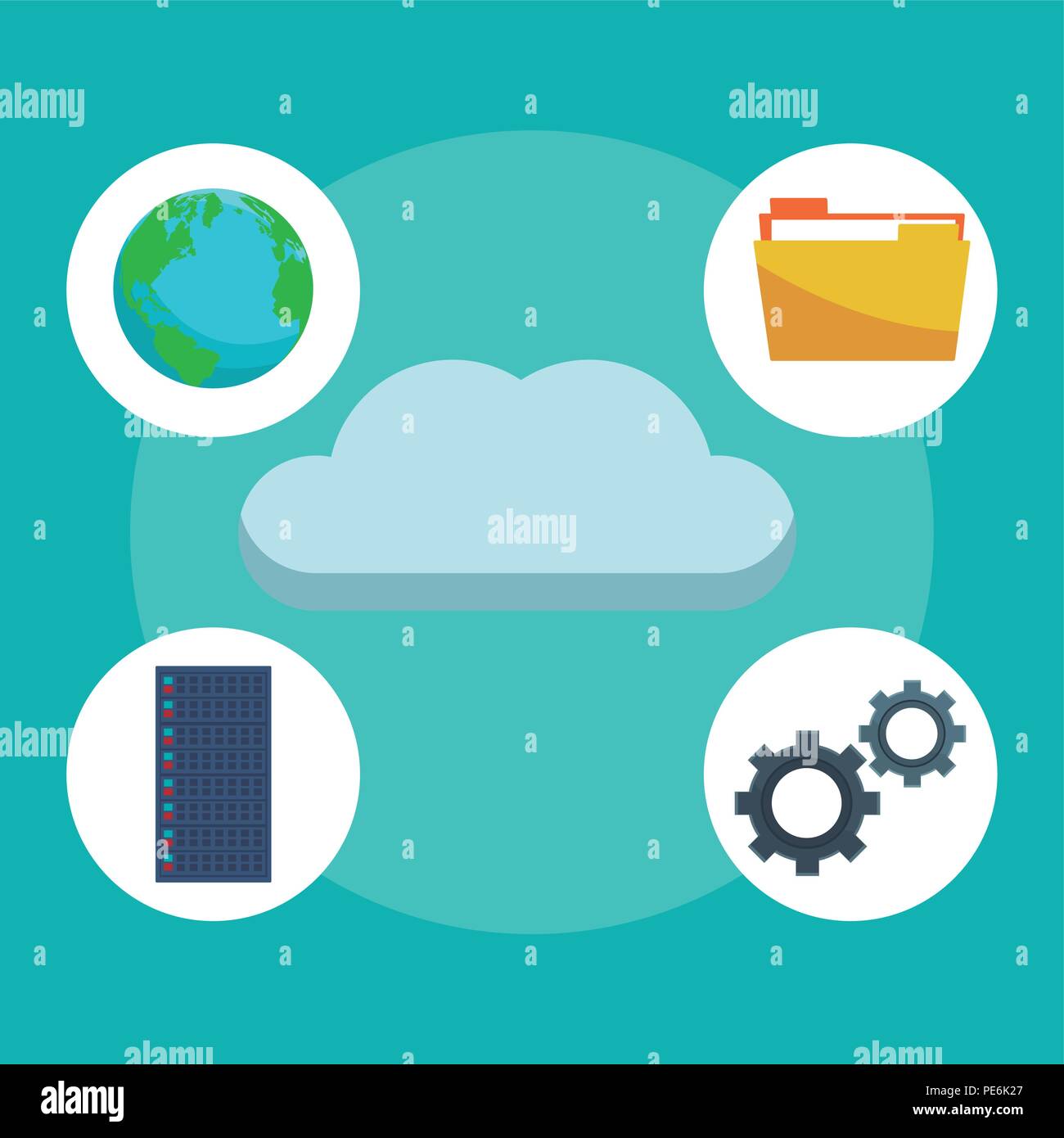 Data center icons Stock Vector Image & Art - Alamy