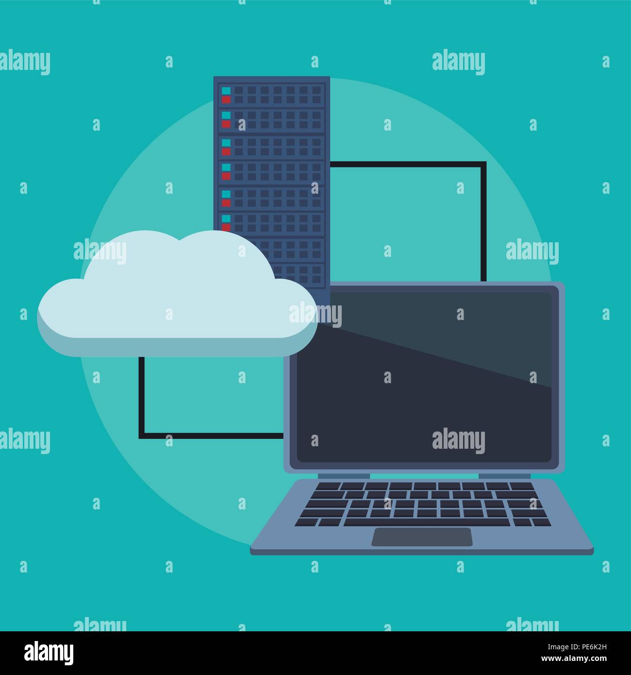 Data center technology Stock Vector Image & Art - Alamy
