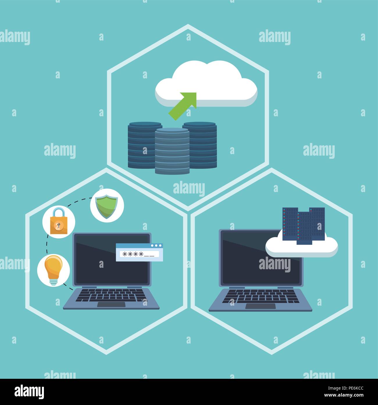 Data center technology Stock Vector Image & Art - Alamy